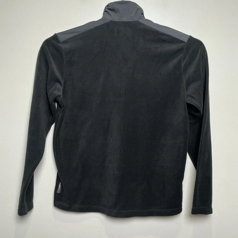Helly Hansen Men's Full Zip Fleece Jacket LARGE Black‎ Gray Outdoor Hiking